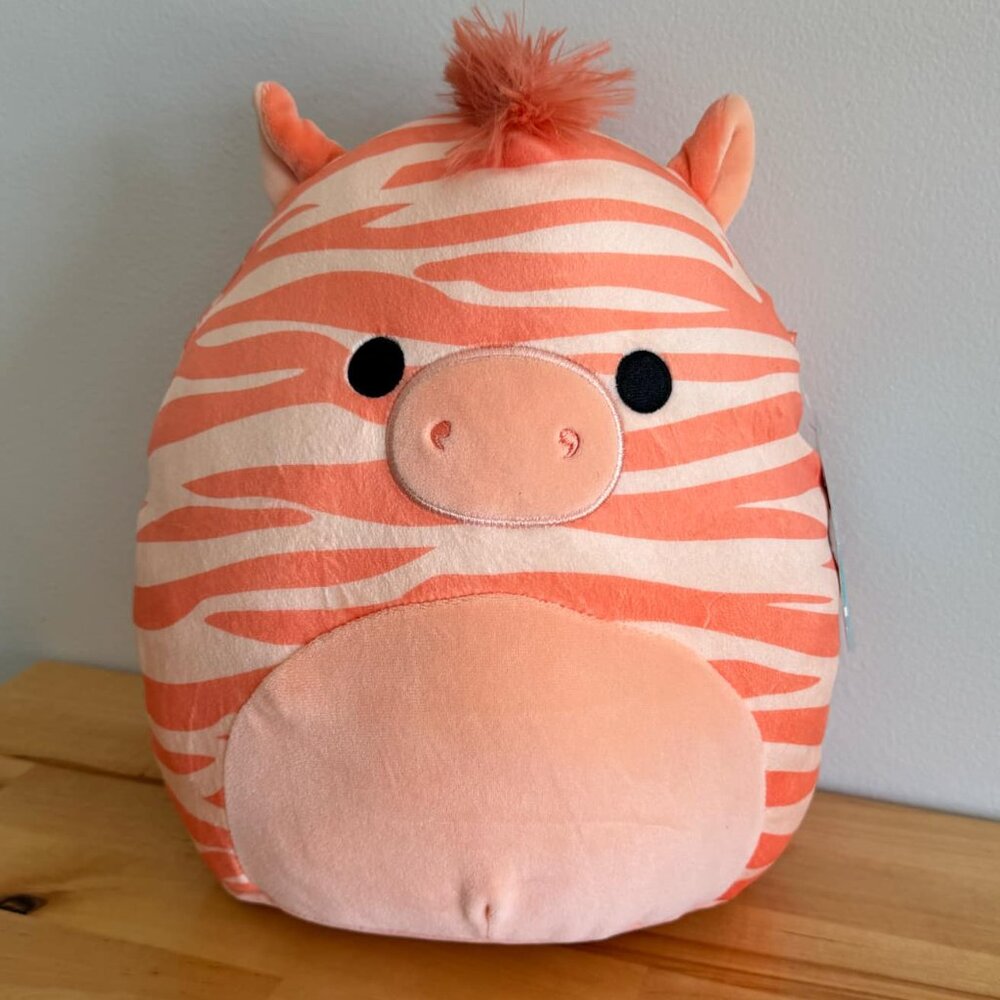 Squishmallows Josue the Zebra Plush 11 inch Peach Colored Toy New with Tags